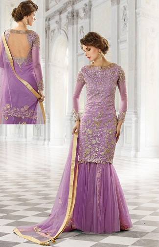 Palazzo Purple Salwar Suits