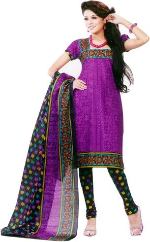 Fekete és lila Salwar Kameez