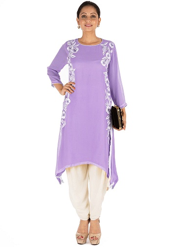 Lys lilla Salwar -jakkesæt