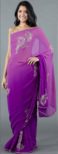 A Luxemi Purple Saree