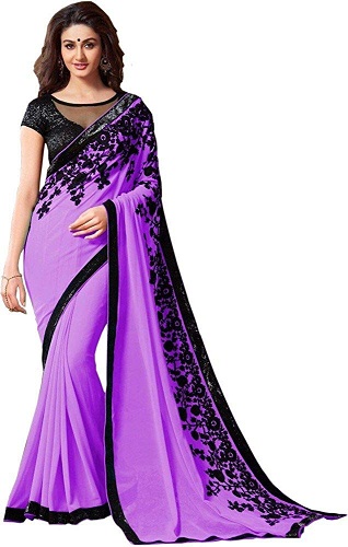 Lilla Georgette Saree