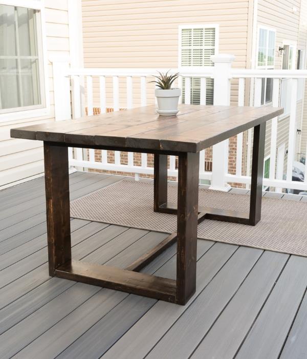 neliön puinen pöytä moderni pöytä rakenna itse