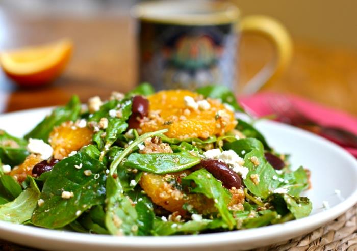 quinoa reseptit marokkolainen salaatti salaatti appelsiini