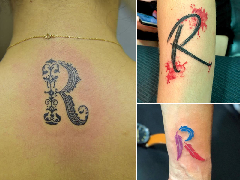 R Letter Tattoo Designs