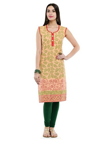 Rajasthani Leaf Motiv Kurti