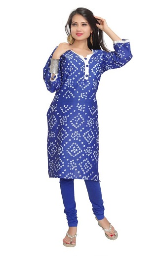 Rajasthani Bandhej Trykt Kurti