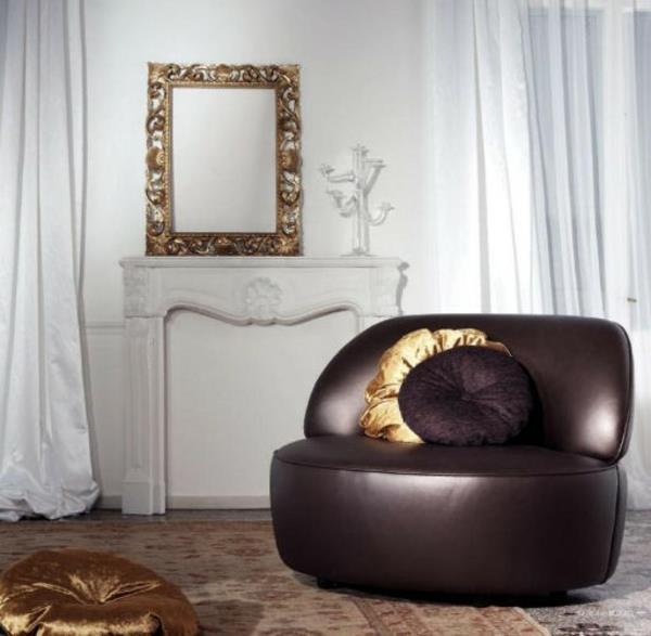 huonekalut verhoiltu nojatuoli ruskea beige