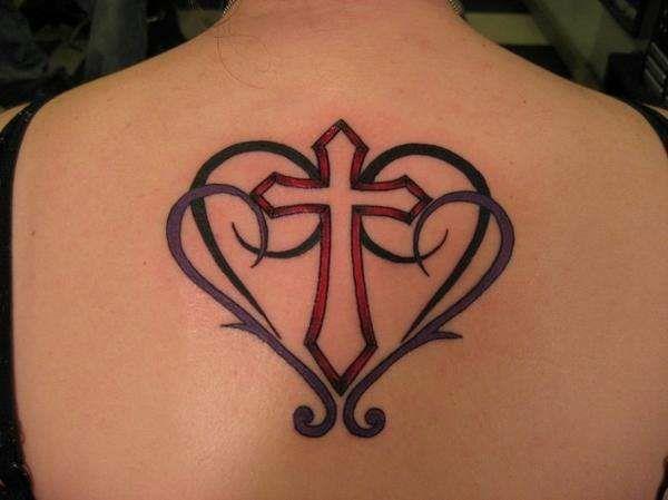 takaisin tatuointi aiheita sydän risti