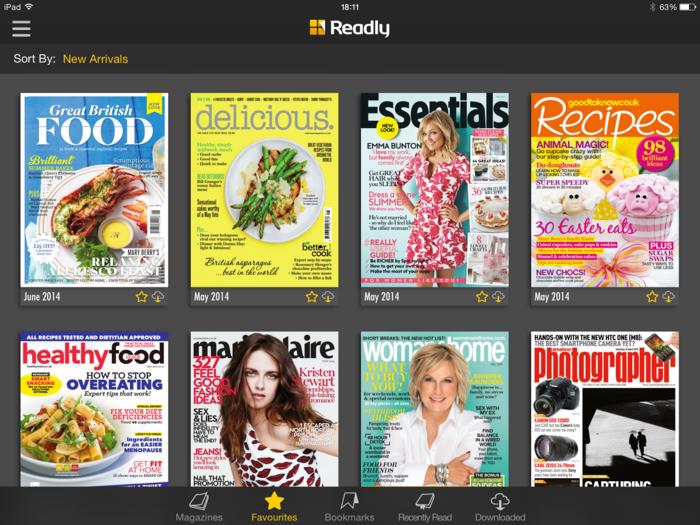 readly magazine flatrate -sovellus lukea lehtiä verkossa