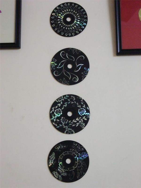 Bastelinin kierrättäminen cd -levyjen kierrätysideoiden avulla seinäkoristeideat tekevät kankaasta itse