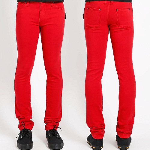 Røde skinny bukser
