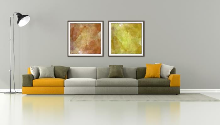 alennettu elävä minimalistinen sisustus suunnittelija sohva lattiavalaisin teollinen ilme seinäkoriste modernia taidetta