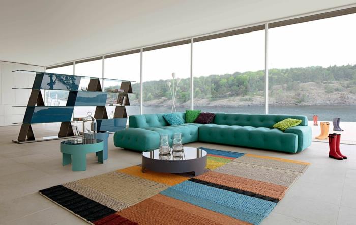 alennettu olo minimalistinen moderni huoneisto olohuone matto sohva kirjahylly