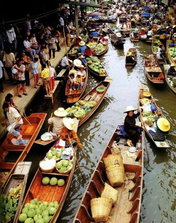 matka Thaimaahan edestakainen jokimarkkinat