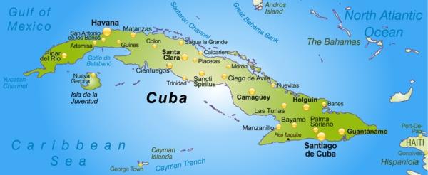 Matkustaa Kuuban karttasaarelle