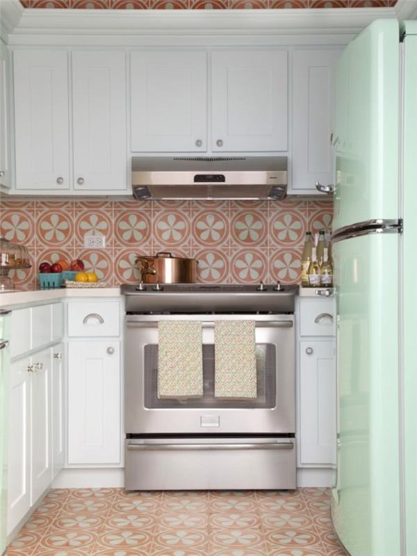 retro laatat kodikas keittiön suunnitteluideoita värillisiä tiedostoja