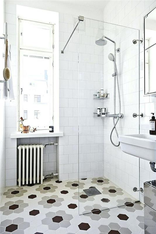 retro laatta kylpyhuone pieni kylpyhuone valkoiset seinälaatat