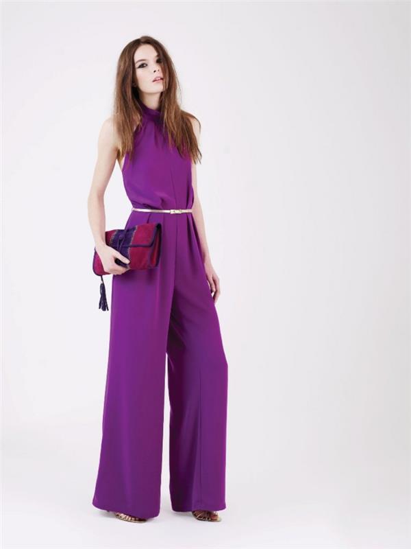 retro mekot syksy naisten vaatteet 2015 trendi violetti leveät housut