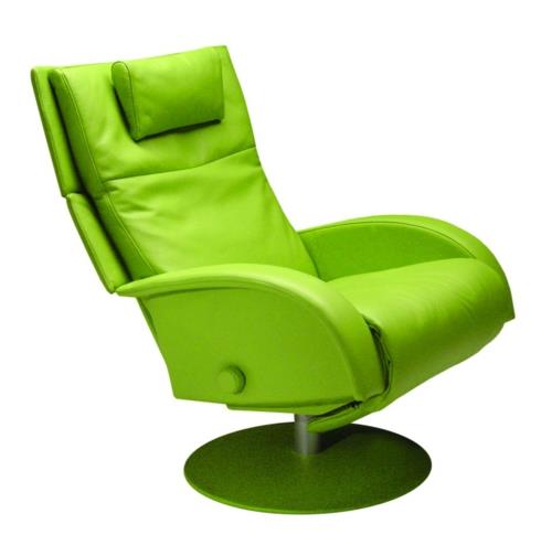 retro moderni nojatuoli suunnittelee nahkaa tyylikäs-italialainen vihreä