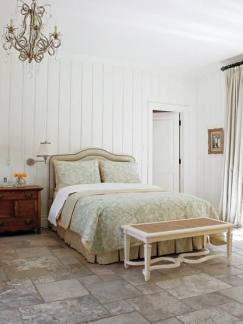 romanttinen makuuhuone suunnittelee pastelliväriset lattialaatat