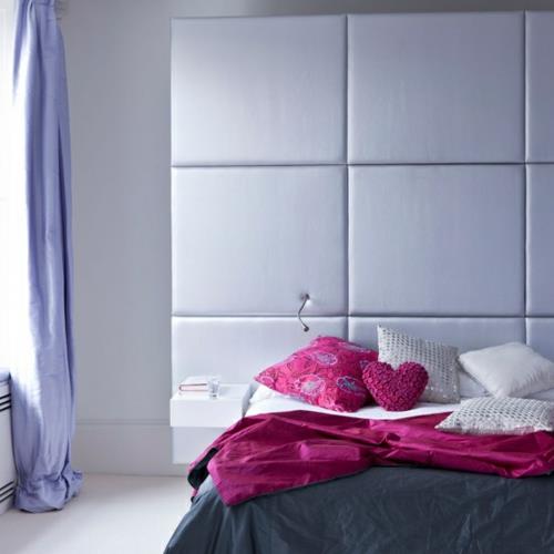 romanttinen makuuhuone suunnittelee vaaleanpunaisia ​​violetteja aiheita moderni naisellinen