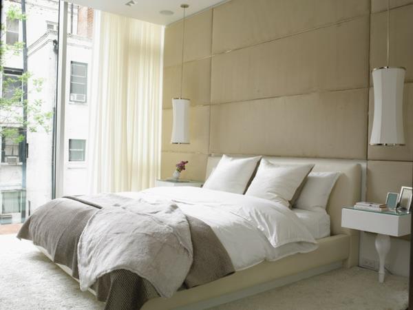 romanttiset makuuhuoneet hohtavat valkoisena ja valona