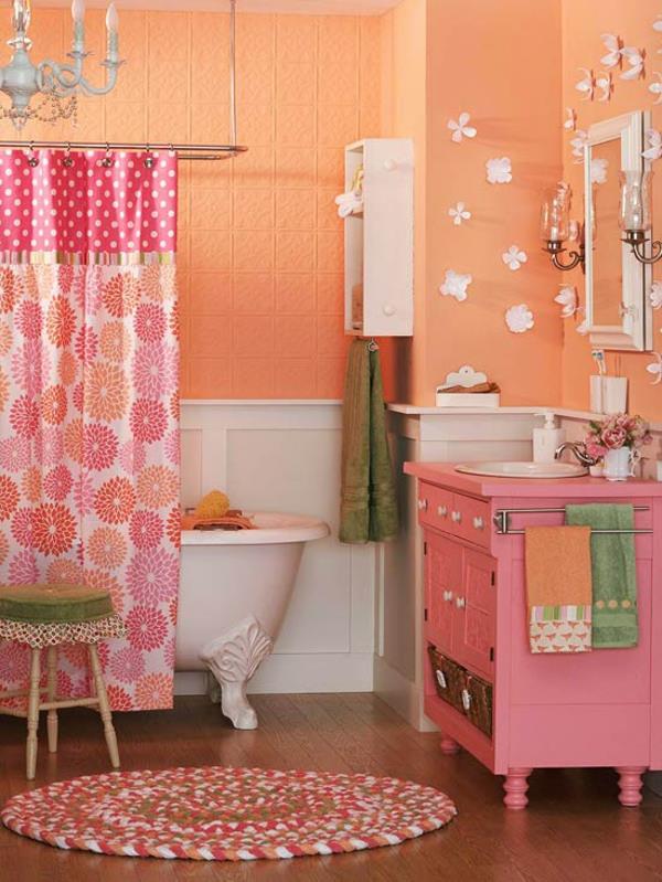 vaaleanpunaiset kylpyhuoneen suunnitteluideat kylpyhuonekalusteet