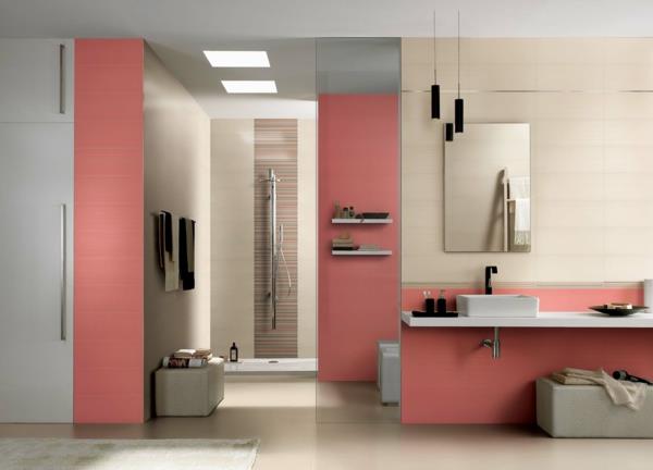 vaaleanpunaiset pastelliväriset kylpyhuoneen laatat