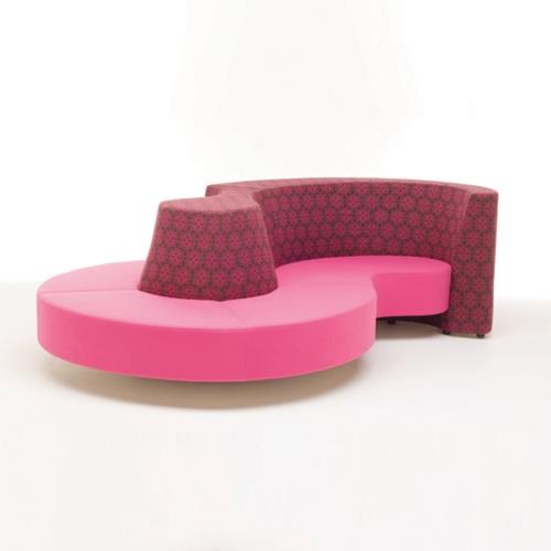 suunnittelija vaaleanpunaiset huonekalut moderni erikoinen muotoilu selkänoja