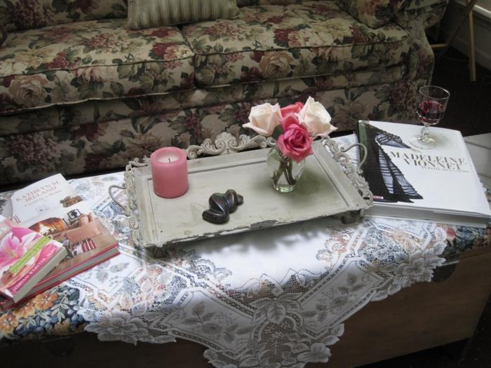 ruusun koristelu pieni lasimaljakko vintage pöytäkoriste