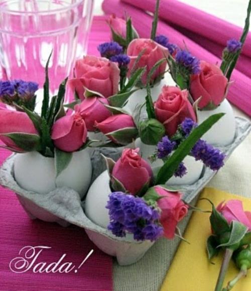 ruusunmunan pidike pöytäkoriste pääsiäinen alkuperäinen tyylikäs romanttinen