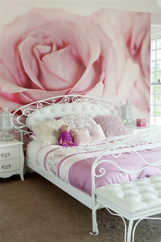ruusu tapetti Eijffinger tapetti seinä design makuuhuone