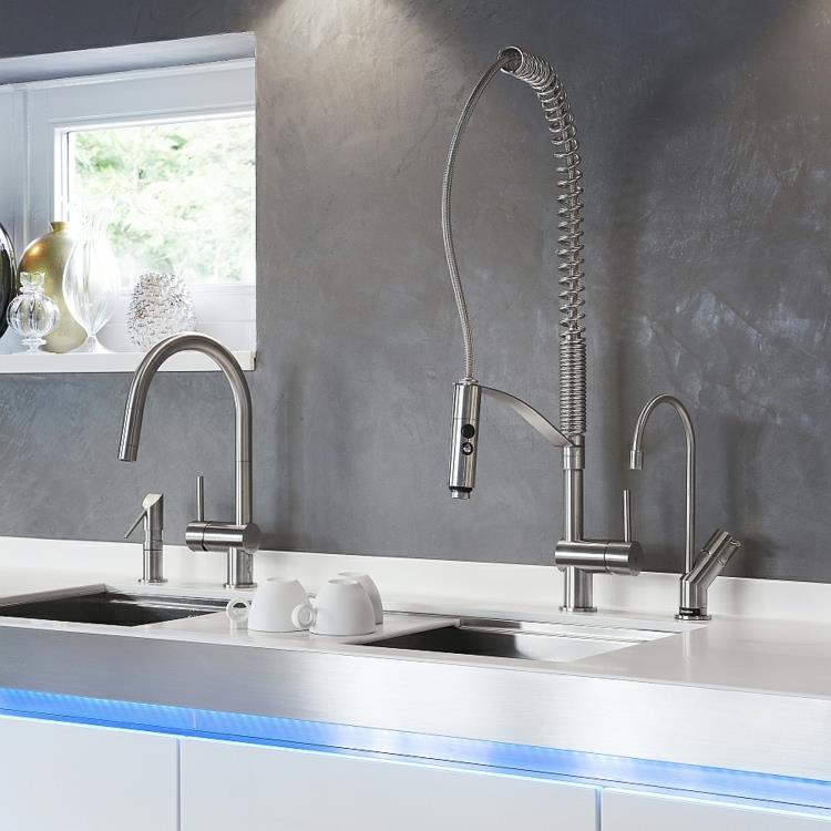 ruostumattomasta teräksestä valmistettu keittiöhana, kaksinkertainen pesuallas ruostumattomasta teräksestä valmistettu keittiöhana, kaksinkertainen pesuallas