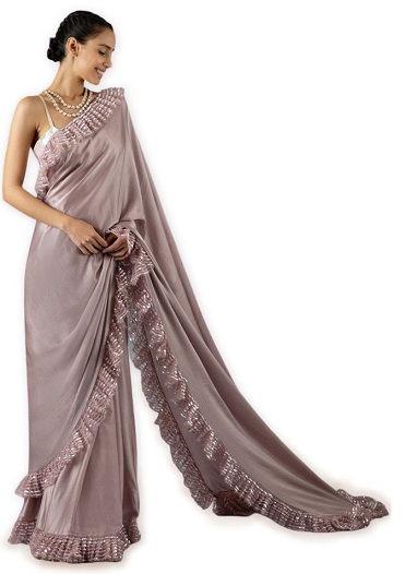 Manish Malhotra Chiffon Ruffle Saree