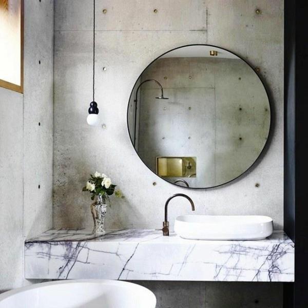 pyöreä kylpyhuoneen peili fancy turhamaisuus moderni kylpyhuone ideoita