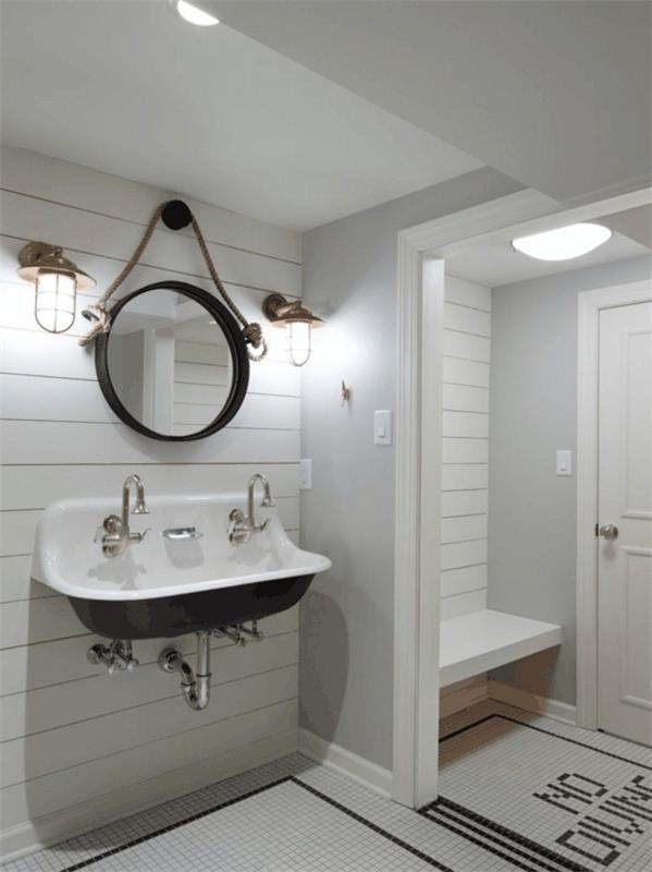 pyöreä kylpyhuoneen peilin seinäpeilin suunnittelu kylpyhuoneideoita