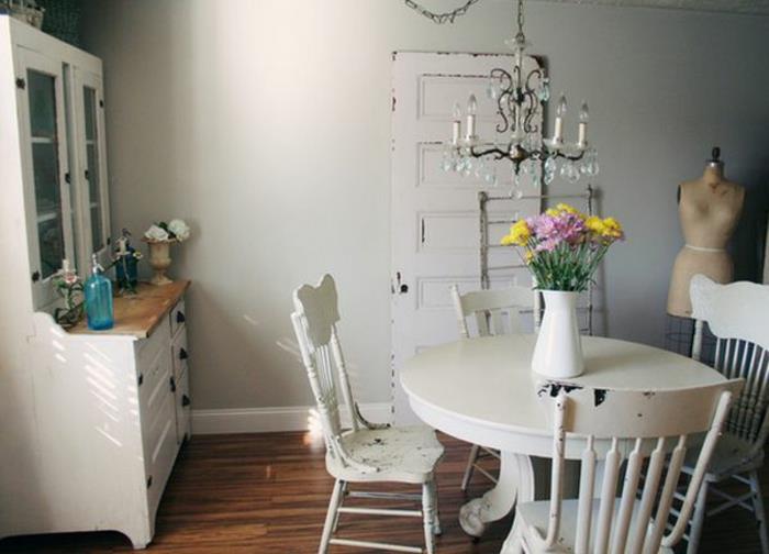 pyöreä ruokapöytä nuhjuinen tyylikäs huonekalut diy ideoita retro ruokasali perustettu