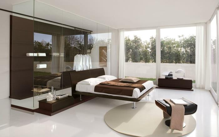 pyöreä matto tyylikäs ruskea huonekalut kuvaikkuna