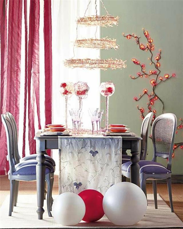 maalaismainen pöydän koristelu Joulu näpertely koriste -esineitä