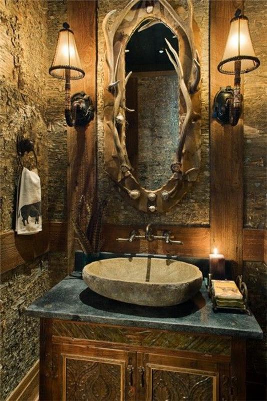 maalaismainen kylpyhuoneen suunnitteluideat pesuallas
