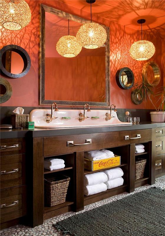 maalaismaiset huonekalut kylpyhuonekalusteet aitoa puuta maalaismaisia ​​riippuvalaisimia