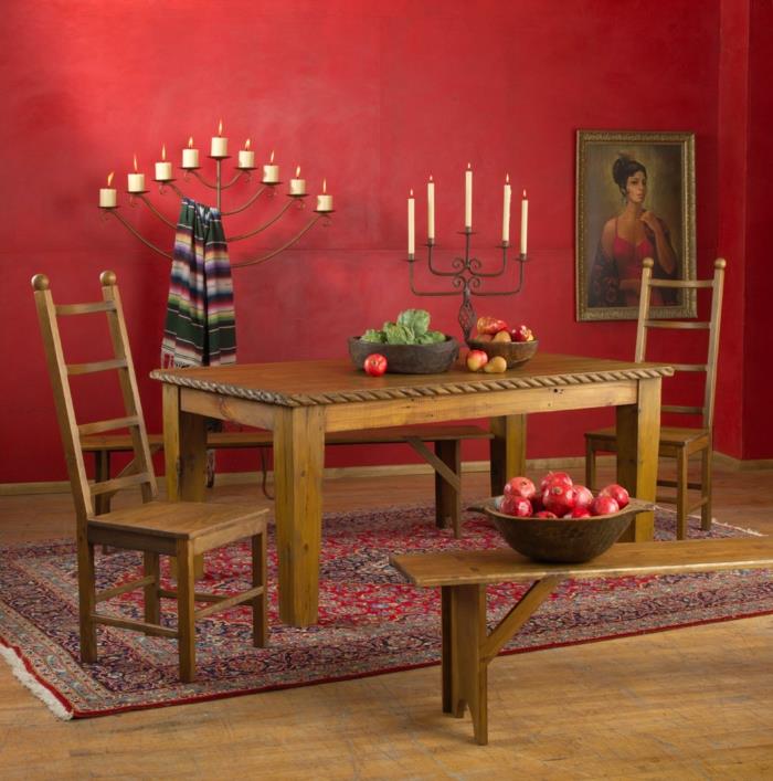 maalaismainen huonekalut ruokasali tammea espanjalainen muotoilu
