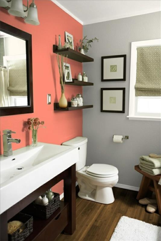 pehmeä väriyhdistelmä kylpyhuone ideoita pesuallas peili