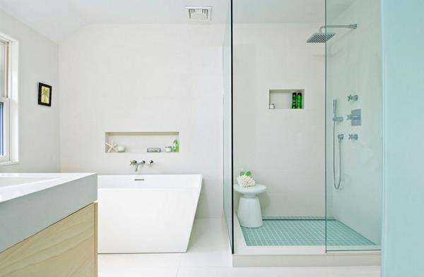 tyylikäs kylpyamme lasi suihkukaappi modernit sivupöydät