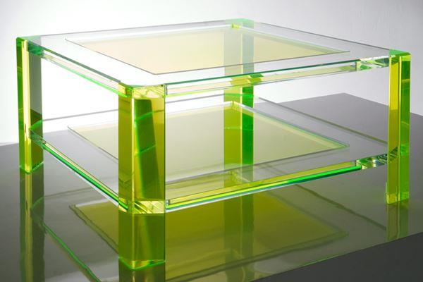 tyylikäs vihreä huonekalut akryyli neon sohvapöytä