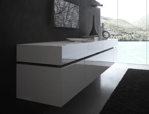 viileät suunnittelija -sivupöydät lipastot, jotka hohtavat minimalistisesti