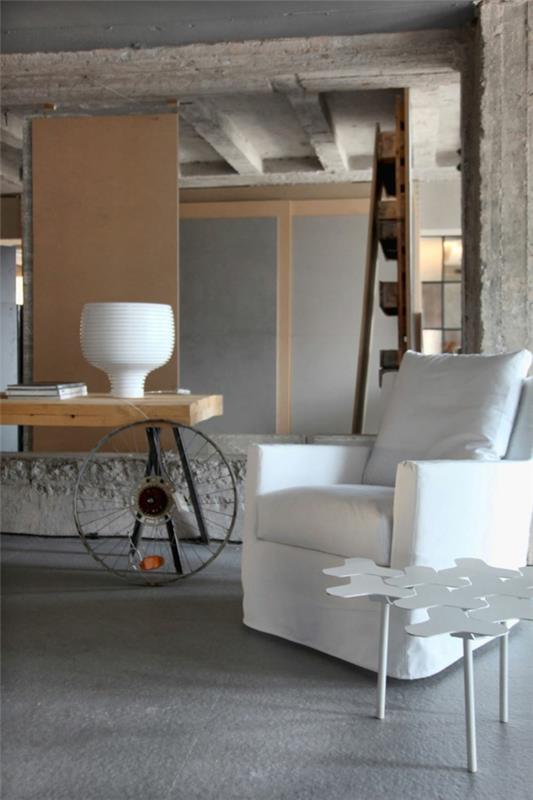 tyylikäs parvi ja design -studio puinen pöytätaso teollinen ilme