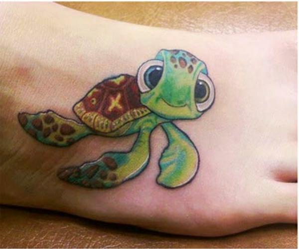ideoita kilpikonna tatuointi jalka tatuoinnit