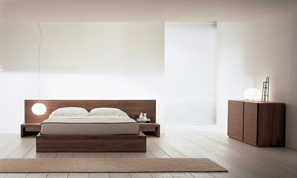 makuuhuoneen sisustus aasialainen minimalistinen
