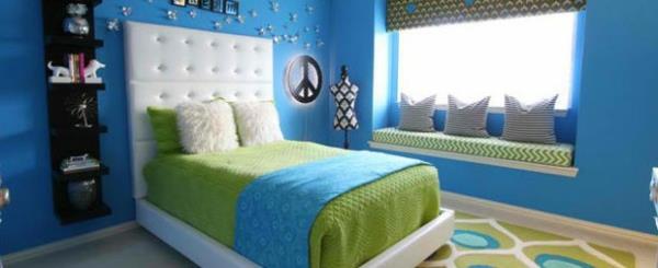 Ideat makuuhuoneen väreistä sininen ja vihreä